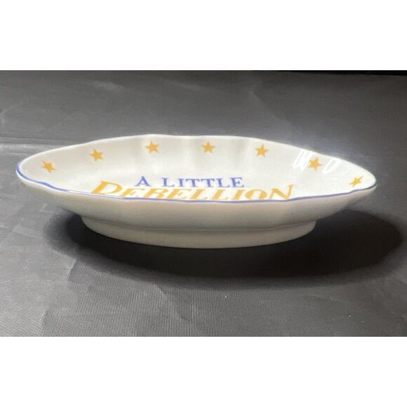 MOTTAHEDEH Patriotic Porcelain "A Little Rebellion…" Thomas‎ Jefferson Ring Tray - Picture 5 of 5